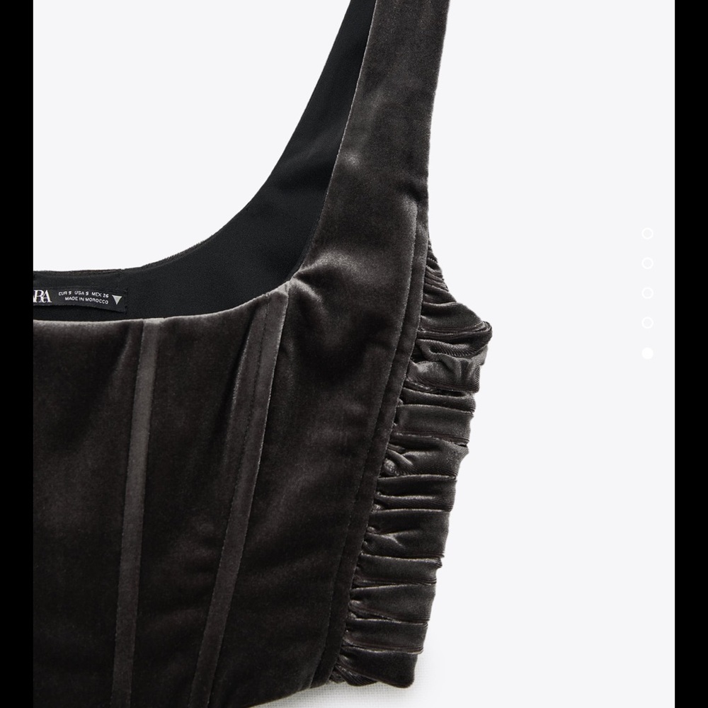 Zara Velvet crop top